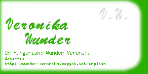 veronika wunder business card